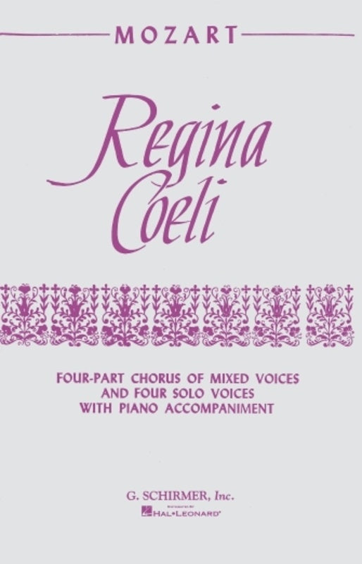 Schirmer - Mozart - Regina Coeli SATB Vocal Score