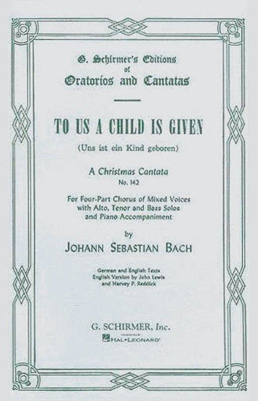 Schirmer - Bach - Cantata No 142 SATB Vocal Score