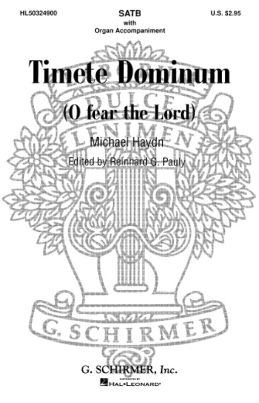 Timite Dominum (O Fear The Lord) Satb/Organ Octavo