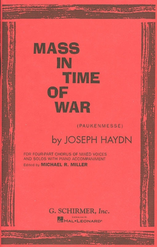 Schirmer - Haydn - Mass In Time SATB Vocal Score
