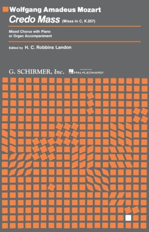 Schirmer - Mozart - Credo Mass In C SATB Vocal Score