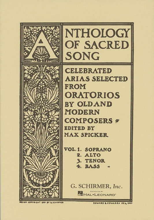 Anthology Of Sacred Songs Vol 4 Bass (Softcover Book)