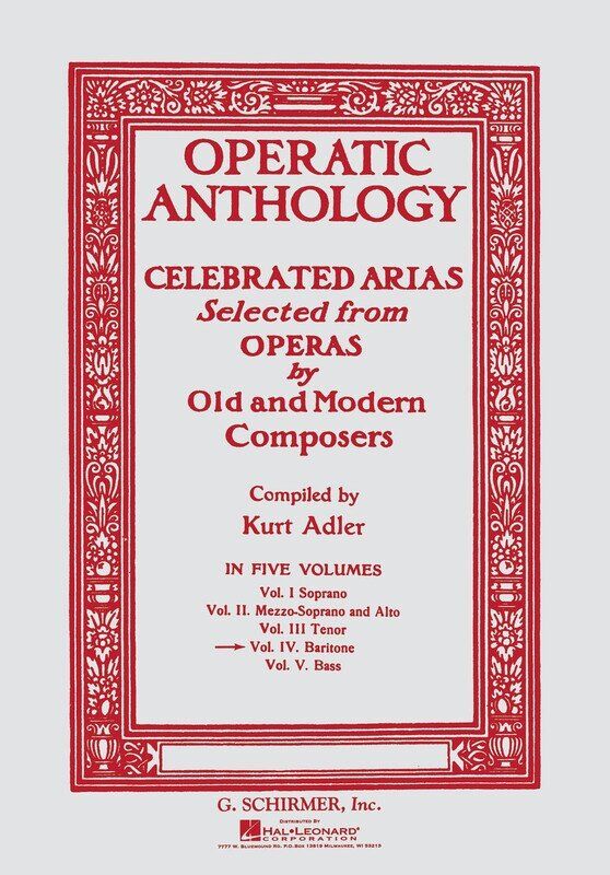 Operatic Anthology Vol 4 Baritone Edition by Ed Adler