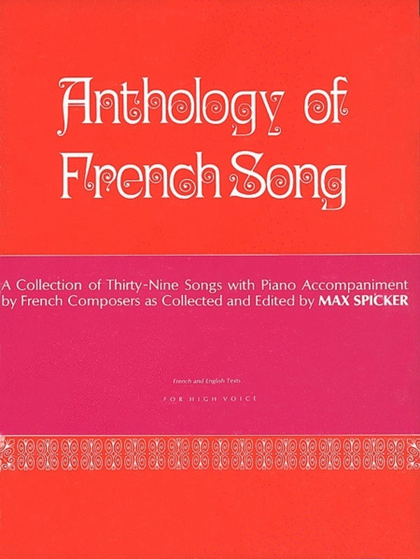 Schirmer - Anthology Of Modern French Song High Voice