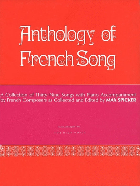 Schirmer - Anthology Of Modern French Song High Voice