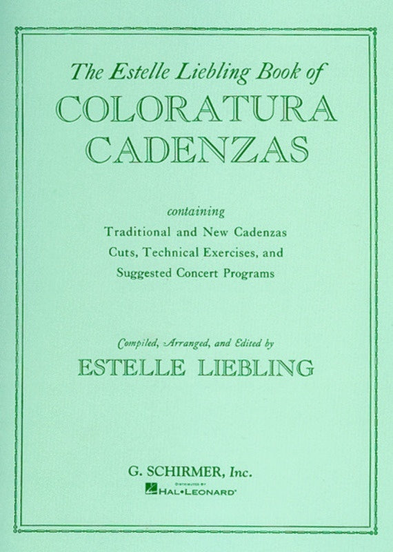 Schirmer - Liebling - Coloratura Cadenzas