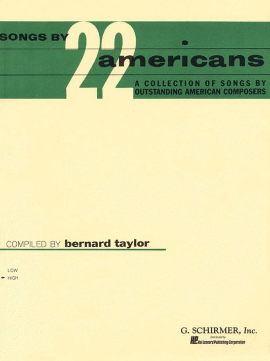 Taylor Songs By 22 Amer.High/Piano