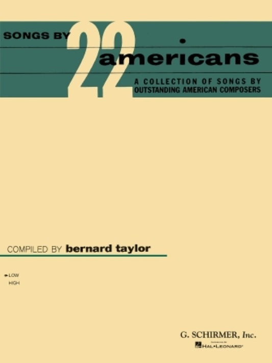 Songs By 22 Americans Low Voice