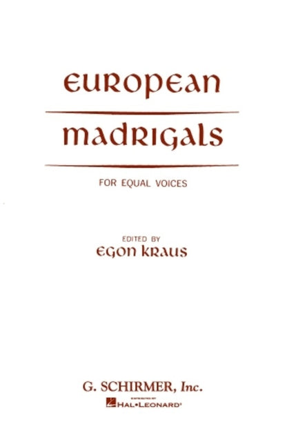 Schirmer - European Madrigals For Equal Voices — view 2