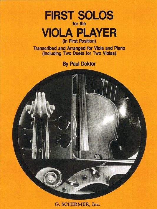 First Solos for the Viola Player by G. Schirmer, Inc. - 36 pages, features works by Haydn, Gluck, Bach, and more.