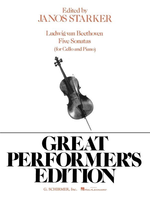 Beethoven - Five Sonatas for Cello and Piano, G. Schirmer Edition, 128 Pages