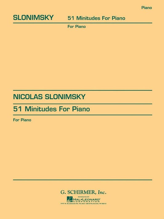 Slonimsky - 51 Minitudes For Piano (Softcover Book)