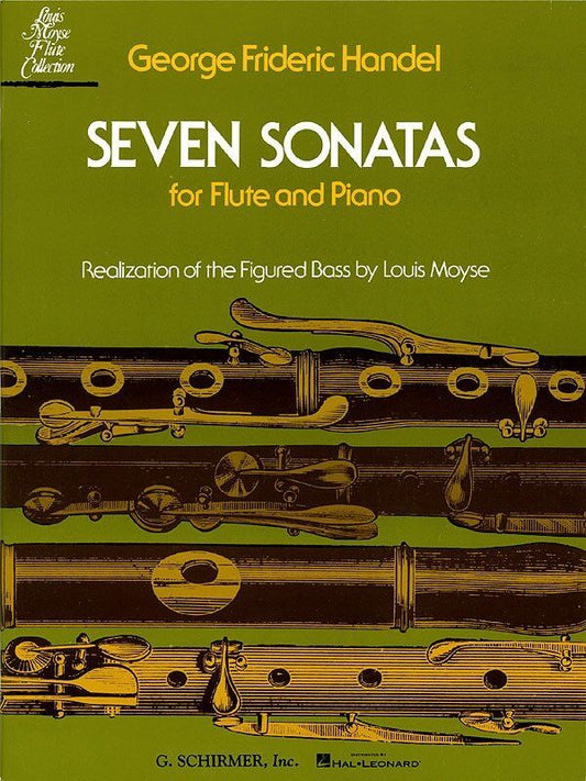 Handel - 7 Sonatas for Flute and Piano, Ed Moyse, G. Schirmer, 68 Pages