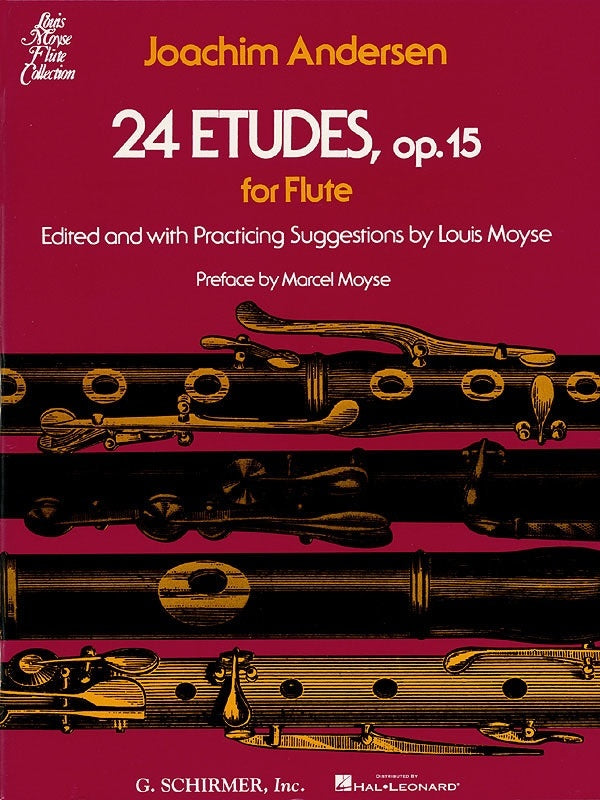 Andersen - 24 Etudes Op 15 For Flute (Softcover Book)