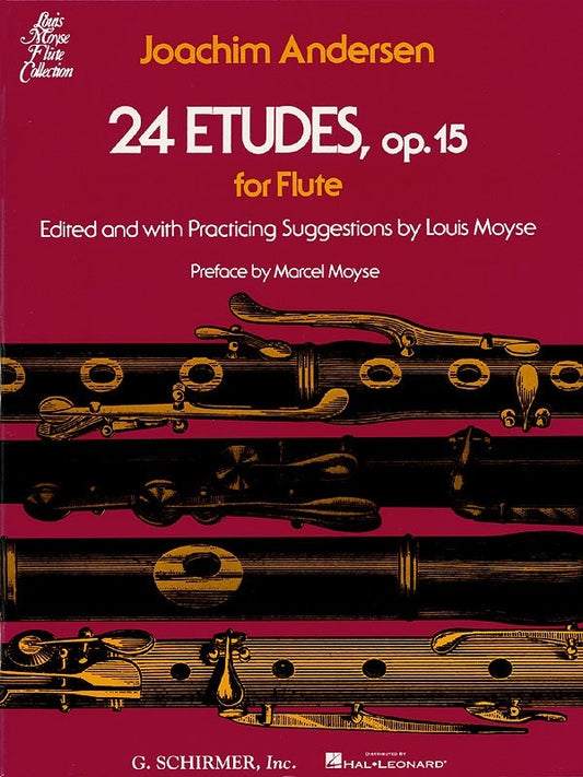 Andersen - 24 Etudes Op 15 For Flute (Softcover Book)