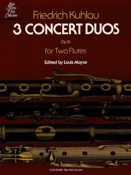 Kuhlau - 3 Concert Duos Op 10B For 2 Flutes (Softcover Book)