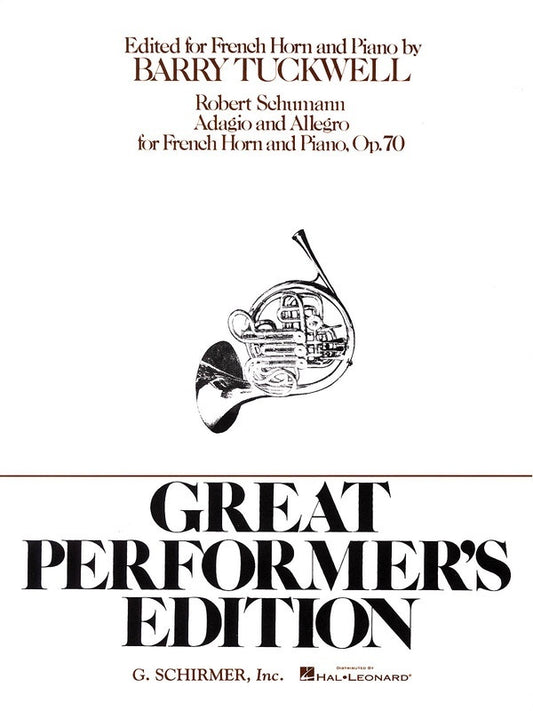 Schumann - Adagio and Allegro Op 70 French Horn/Piano (Softcover Book)