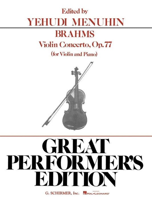 Brahms - Concerto D Op 77 Violn/Piano Ed Menuhin (Softcover Book)