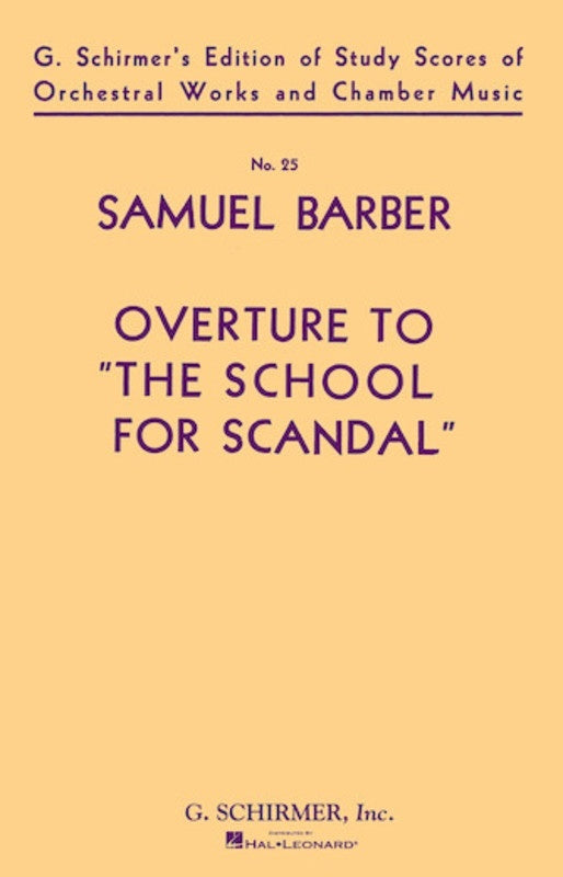 Barber - Overture To The School For Scandal Study Score Score