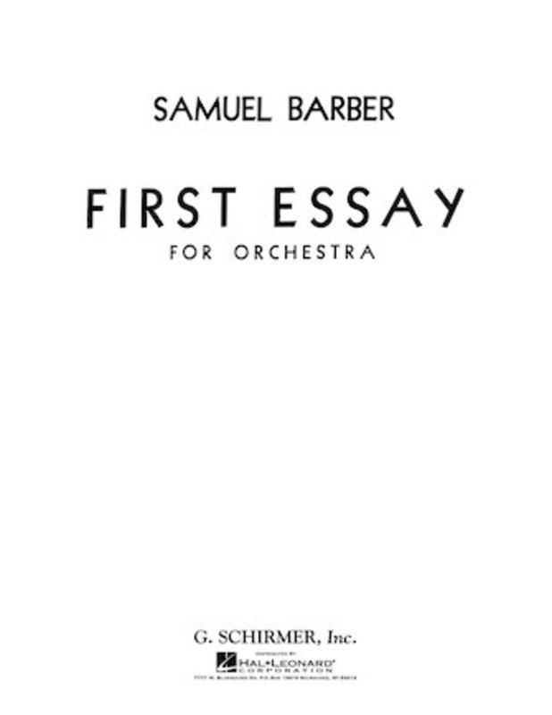 Barber - First Essay For Orchestra Study Score