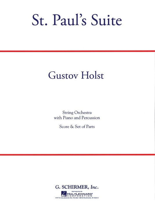Schirmer - Holst - St Pauls Suite String Orchestra Full Score