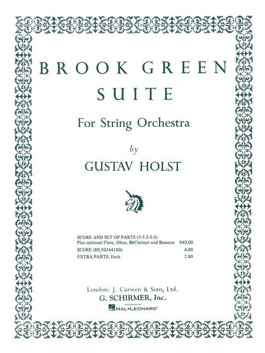 Schirmer - Holst - Brook Green Suite String Orch Full Score