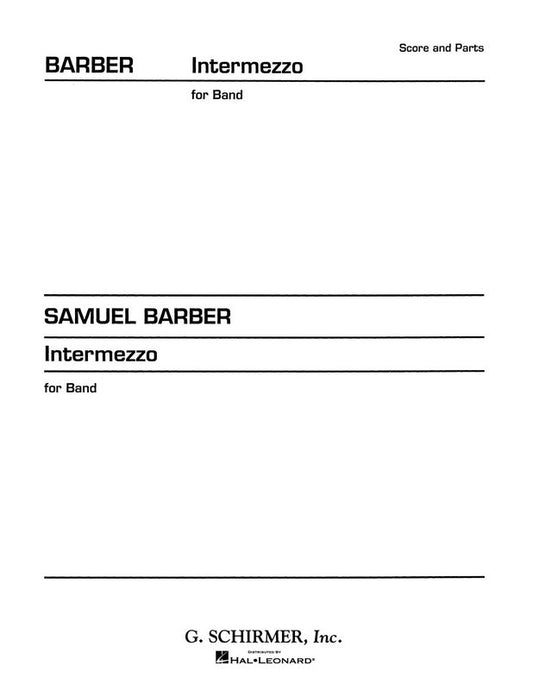 Schirmer - Barber - Intermezzo Concert Band 4-5 Score/Parts