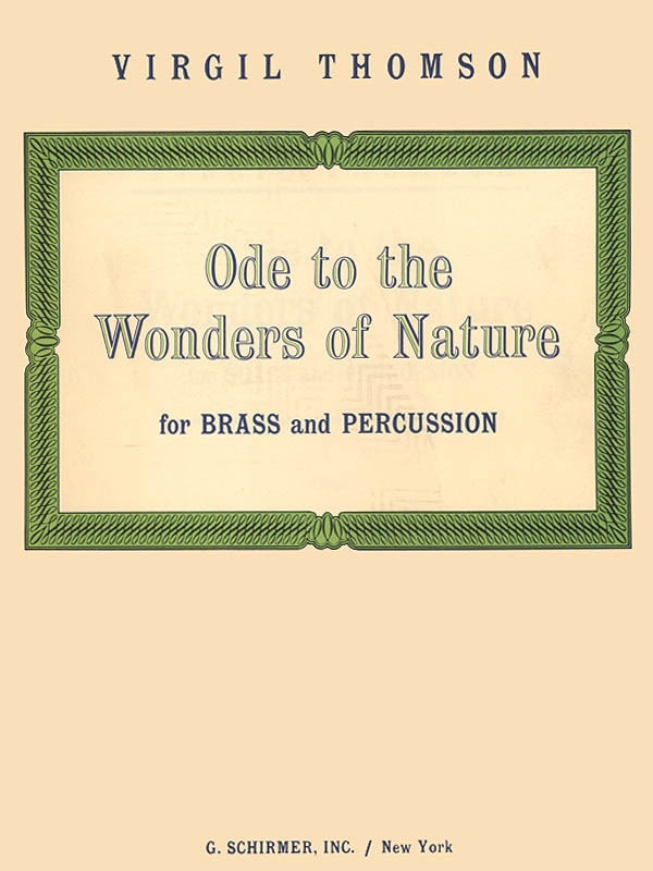 Ode To The Wonders Of Nature(Brass and Perc) Book