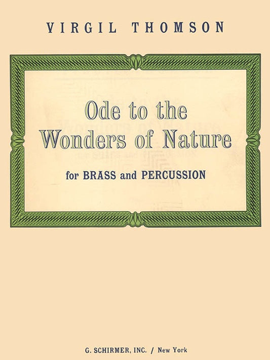 Ode To The Wonders Of Nature(Brass and Perc) Book