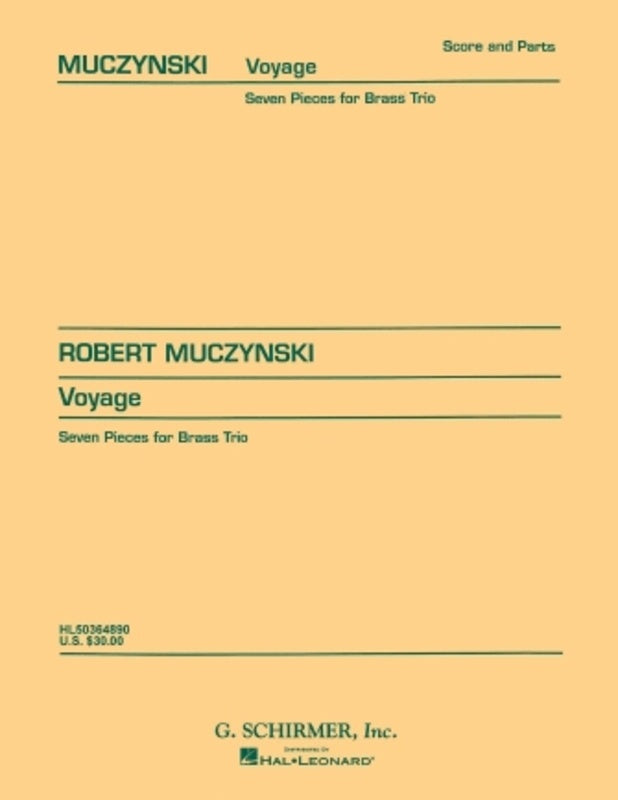 Muczynski Voyage Brass Trio Op 27 Book