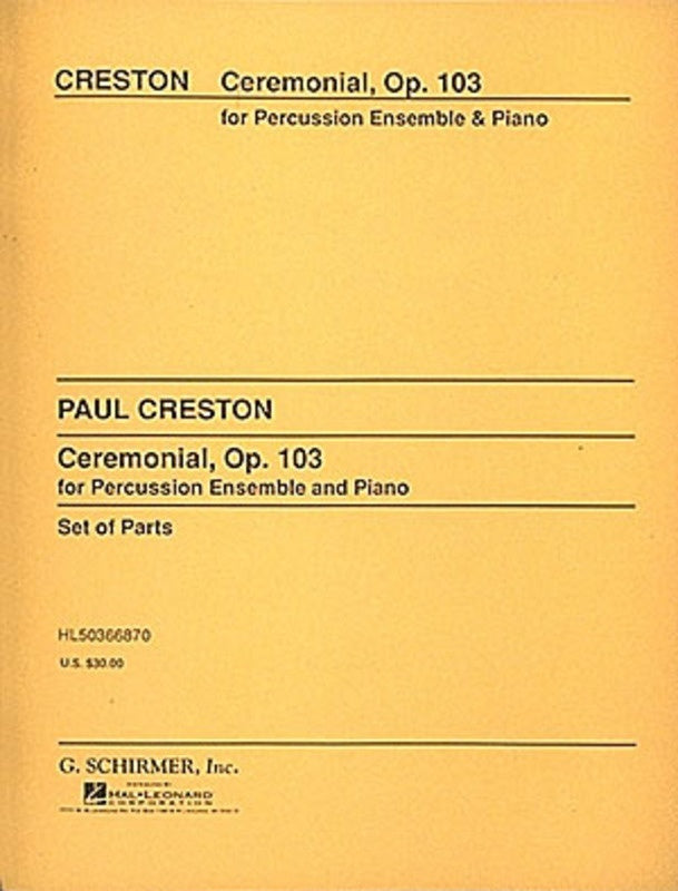 Creston Ceremonial Op 103 Perc. Parts