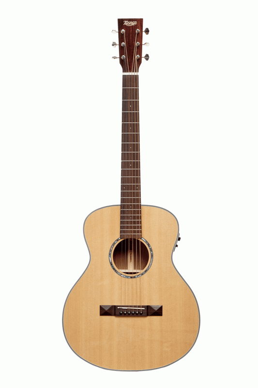 Tasman TA100M-EL Left Handed Mini Jumbo Acoustic Electric With Premium Hard Case