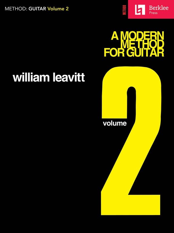 A Modern Method for Guitar Volume 2 by Berklee Press, 128 Pages, Intermediate Level, Covers Melody, Scales, Arpeggios, Chords, and Improvisation