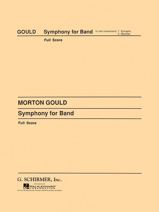 Schirmer - Gould - Symphony No 4 Concert Band 4-5 Score/Parts