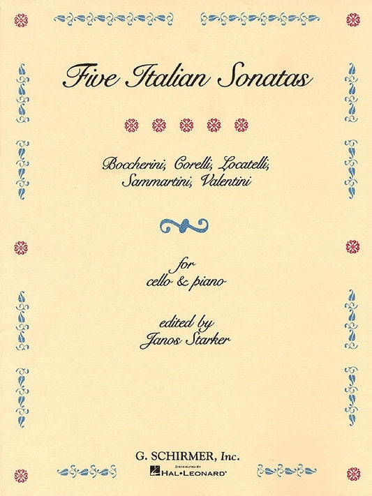 5 Italian Sonatas Cello/Piano Ed. Starker