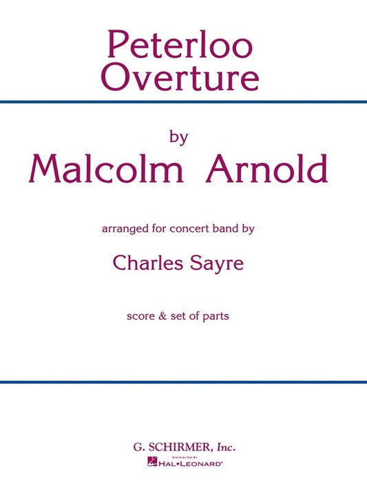 Schirmer - Arnold - Peterloo Overture Concert Band 4-5 Score/Parts