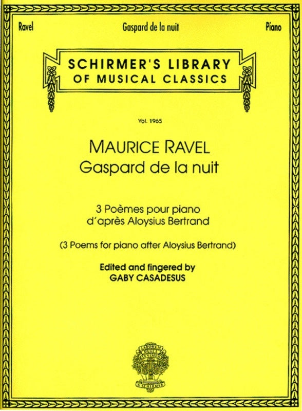 Ravel Gaspard De La Nuit Lib.1965 Piano