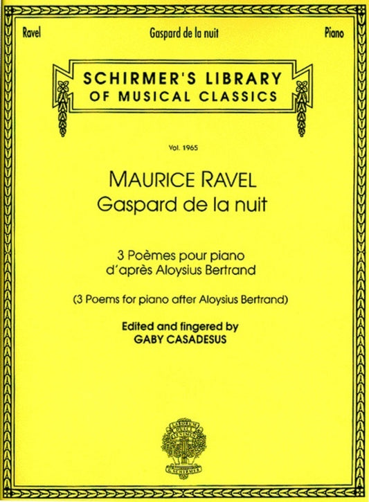Ravel Gaspard De La Nuit Lib.1965 Piano