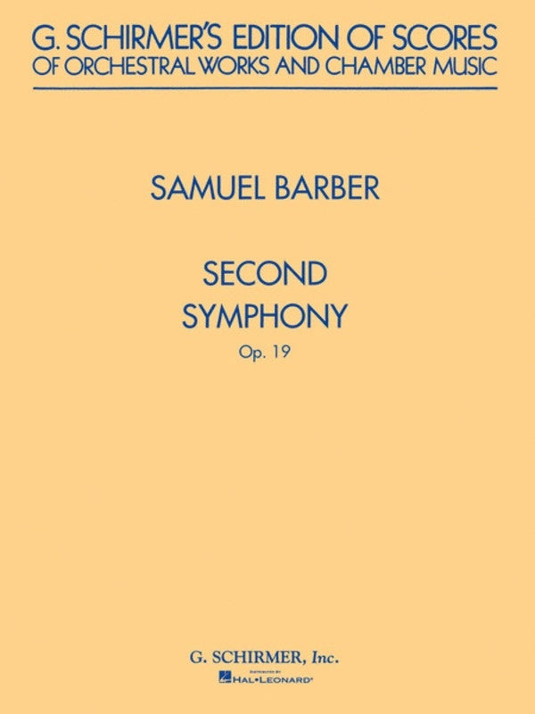 Schirmer - Barber - Symphony No 2 Op 19 Full Score