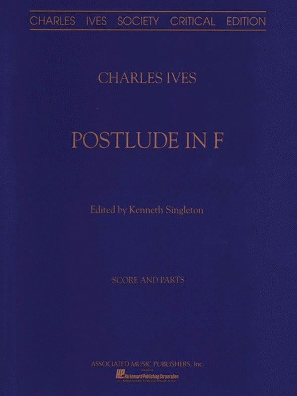 Schirmer - Ives - Postlude In F For Orchestra Score/Parts