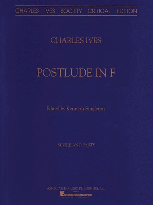 Schirmer - Ives - Postlude In F For Orchestra Score/Parts