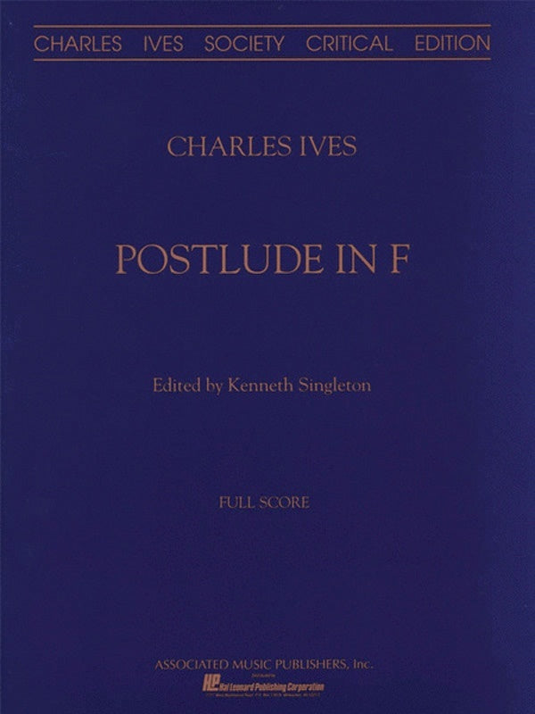 Schirmer - Ives - Postlude In F Orchestra Full Score