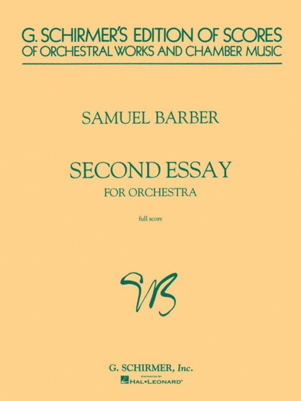 Schirmer - Barber - Second Essay For Orchestra Full Score