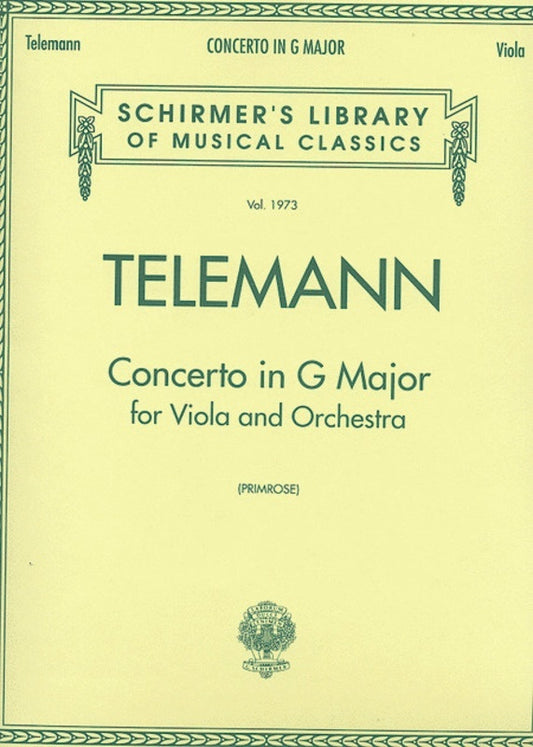 Telemann Concerto G Viola Lib.1973