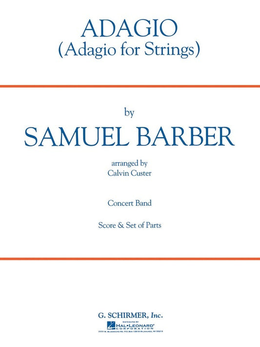 Schirmer - Barber - Adagio Concert Band  Score/Parts