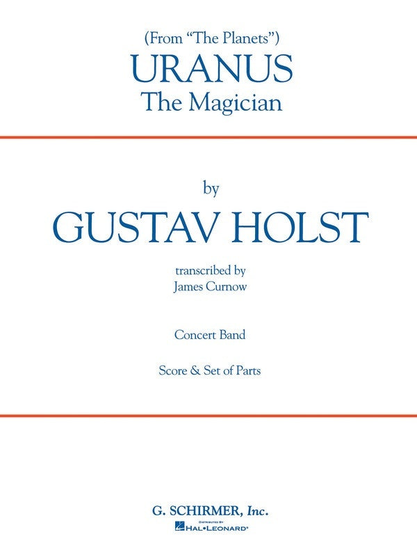 Schirmer - Holst - Uranus The Magician Concert Band 4-5 Score/Parts