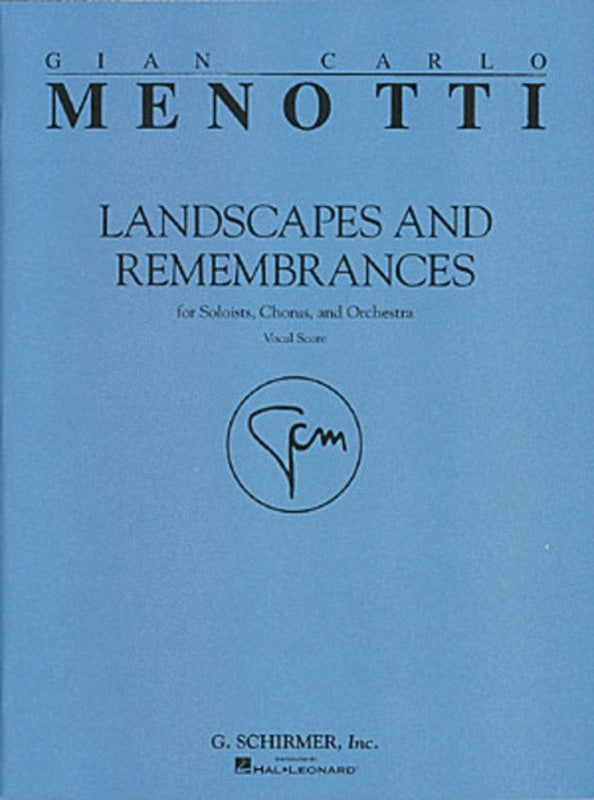 Schirmer - Menotti - Landscapes & Remembrances Vocal Score