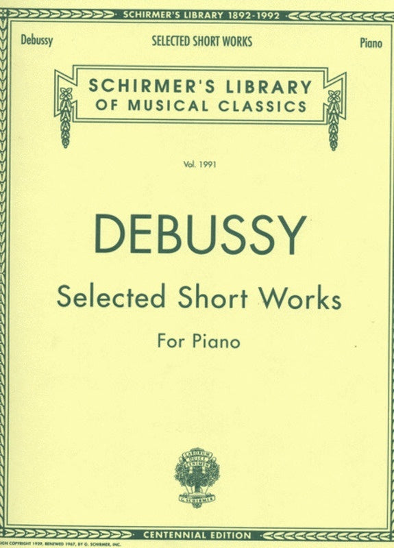Debussy Selected Short Works Lib.1991Piano