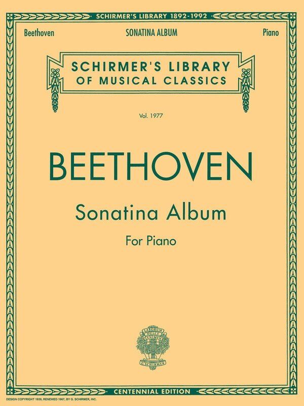 Beethoven Sonatina Album for Piano Solo - G. Schirmer, 64 Pages