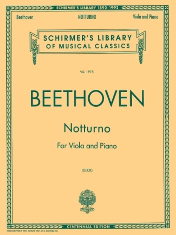 Beethoven Notturno Vla/Piano Lb.1975